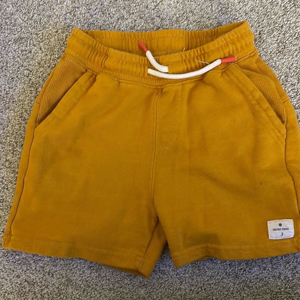 Yellow comfortable shorts cotton on
